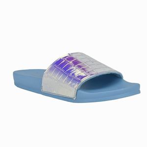 Nine West Sandbar Flat Slippers Zilver/Blauw Nederland | SMF-361290